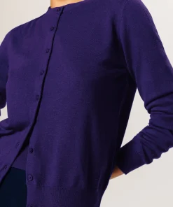 Sale Rodier Twin-set en maille violet fonce