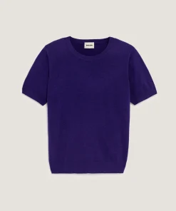 Sale Rodier Twin-set en maille violet fonce