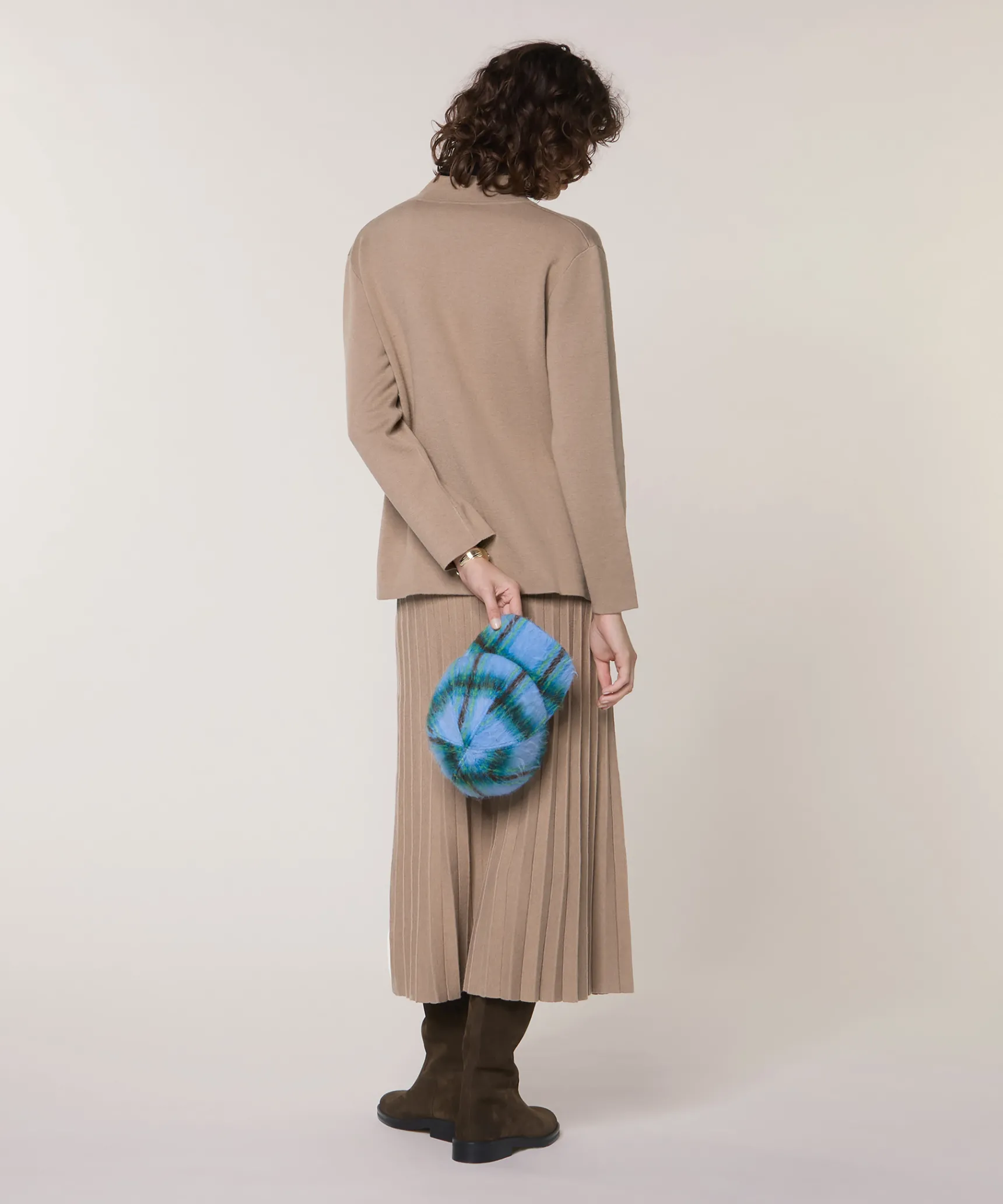 Sale Rodier Veste bicolore en maille double face marron moka