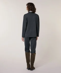 Online Rodier Veste bicolore en maille double face gris foncé