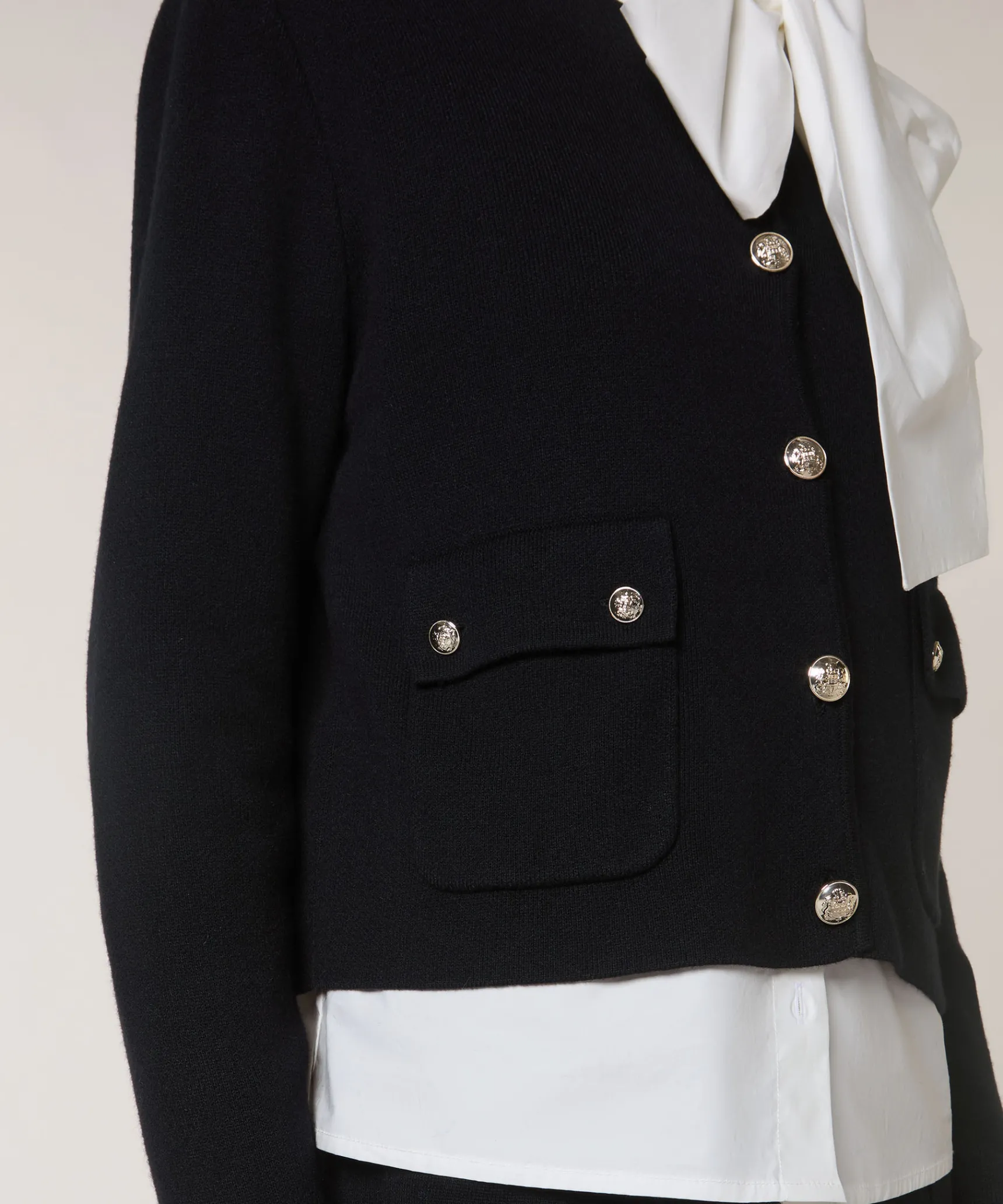 Clearance Rodier Veste courte en maille double face noir