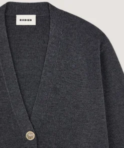 Sale Rodier Veste courte en maille milano gris foncé