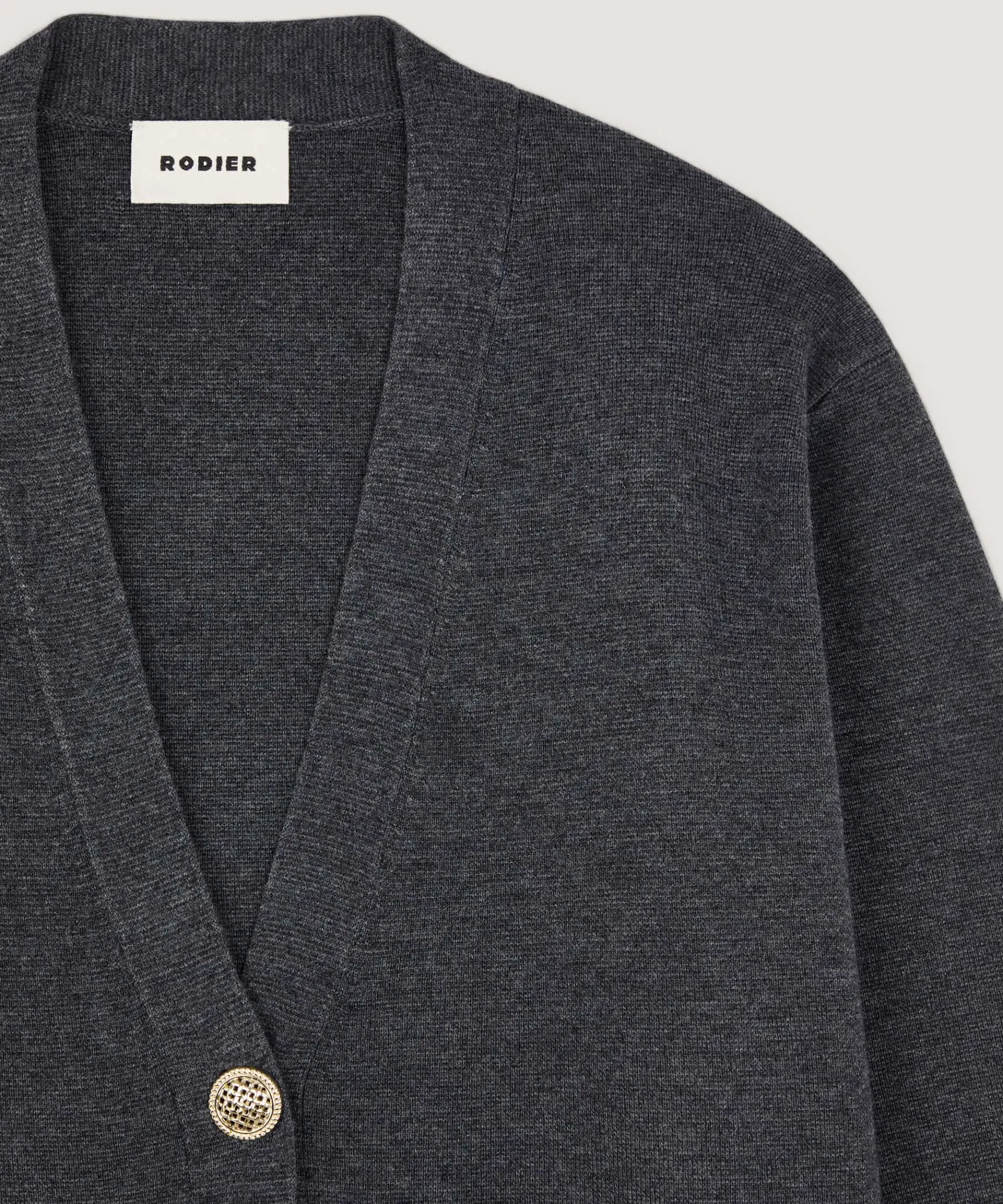 Sale Rodier Veste courte en maille milano gris foncé