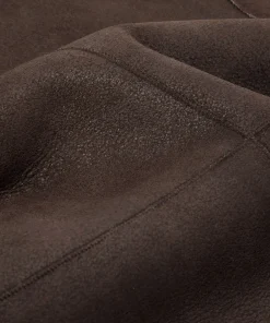 Sale Rodier Veste croisée en peau lainée marron