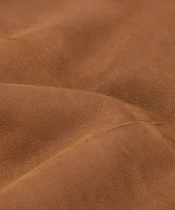 Online Rodier Veste croisée en peau lainée beige camel