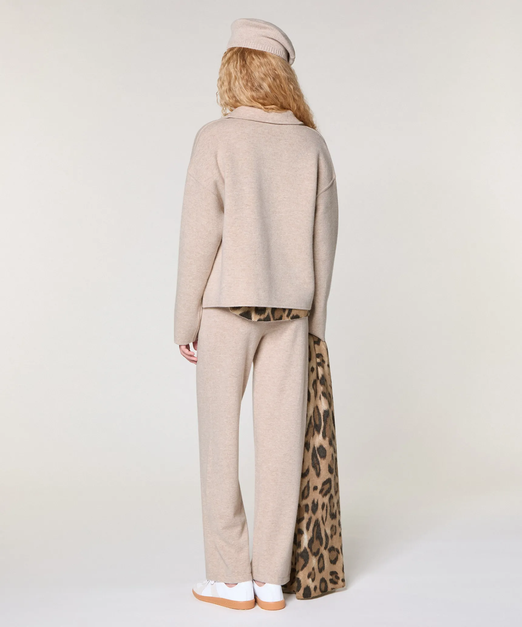 Outlet Rodier Veste double face en laine beige chiné