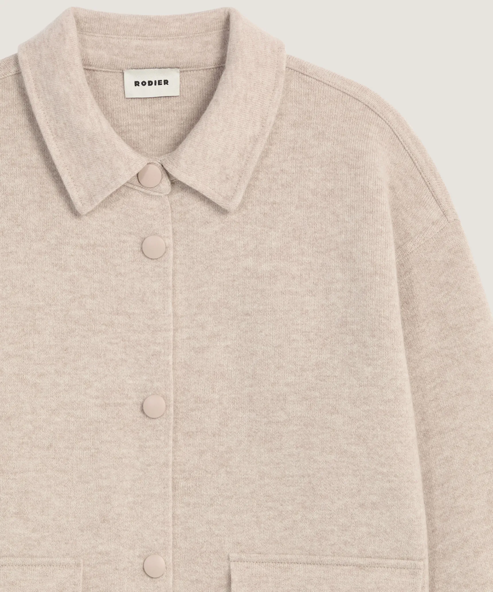 Outlet Rodier Veste double face en laine beige chiné