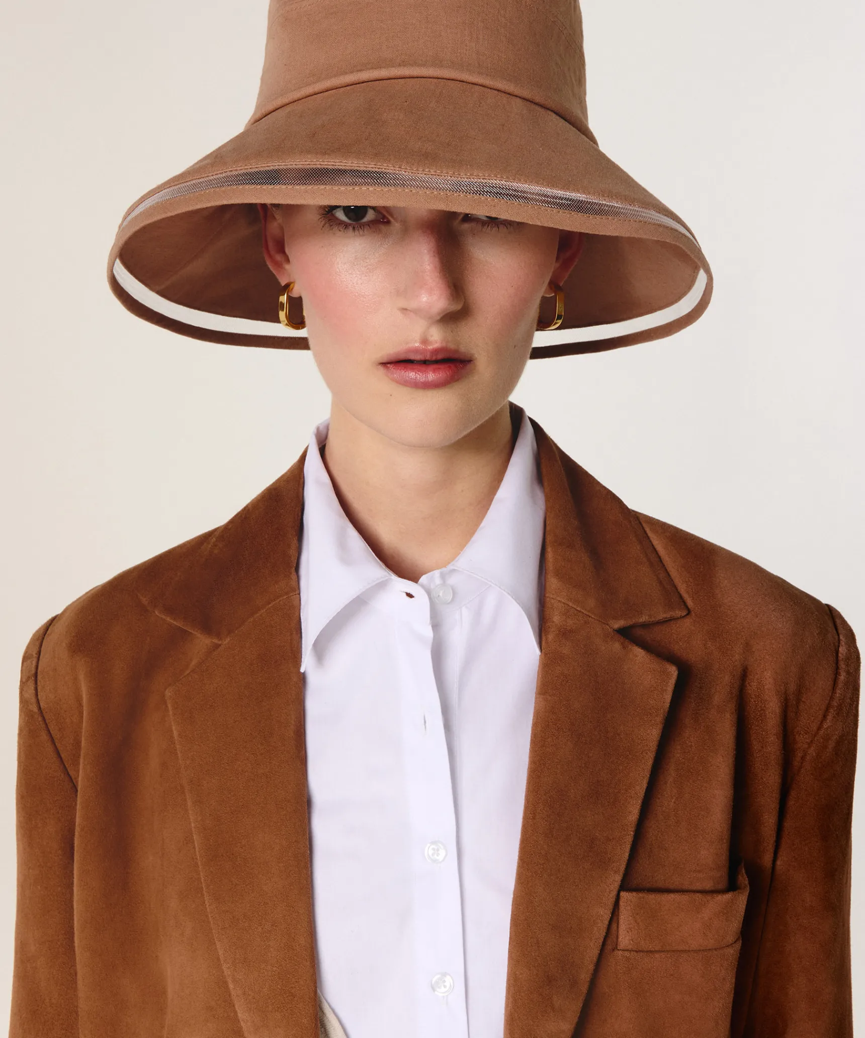 Online Rodier Veste en cuir de chèvre velours camel