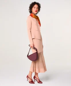 Sale Rodier Veste en maille croisée rose poudré