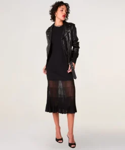 Outlet Rodier Veste perfecto en cuir noir