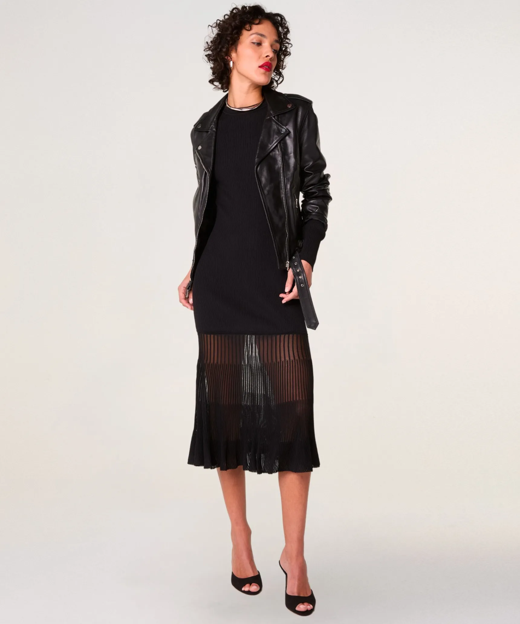 Outlet Rodier Veste perfecto en cuir noir