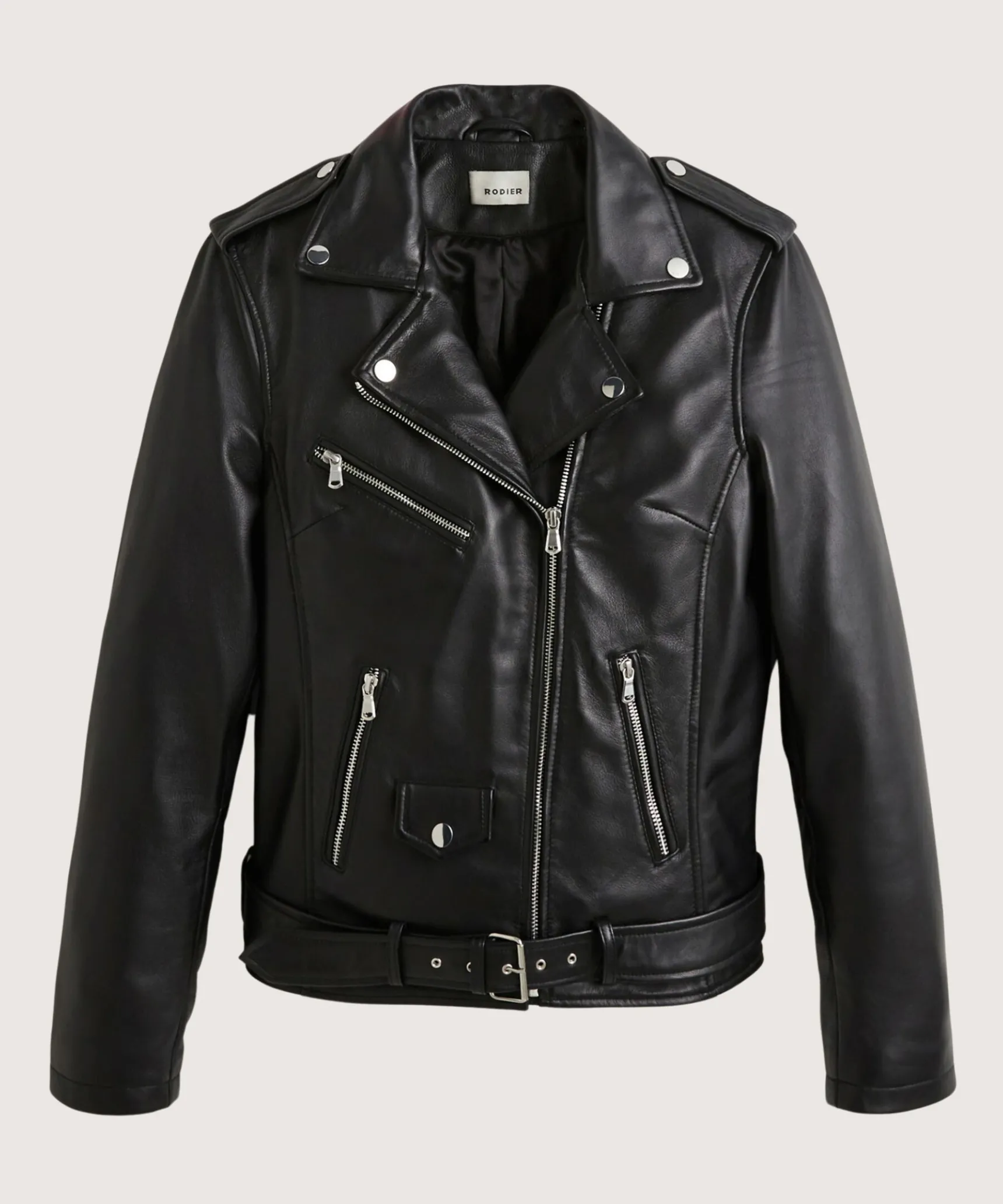 Outlet Rodier Veste perfecto en cuir noir