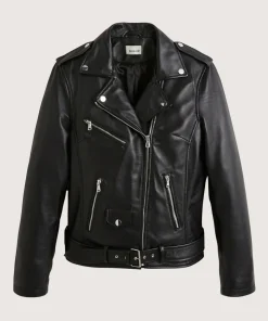 Online Rodier Veste perfecto en cuir bleu nuit